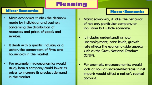 Microeconomics Vs Macroeconomics